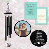 Couple Photo Wind Chime Black – Personalized Anniversary Gift